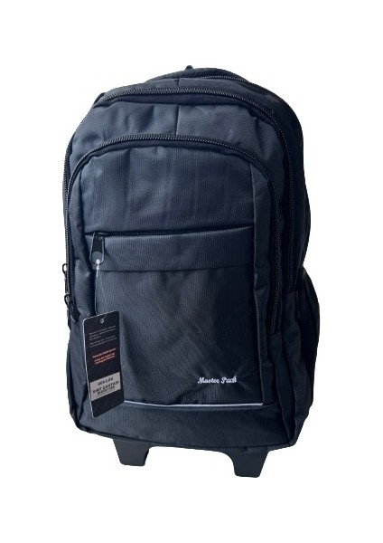 Çekçekli Seyahat Valiz Çantası Kabin Boy Fonksiyonel Tekerlekli Fonsiyonel Sırt Çantası 58X35X26 Siyah modelleri