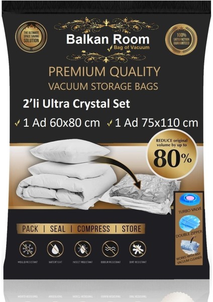 Vakum Hurcu 2’li Ultra Crystal Set Vakumlu Hurç Vakumlu Poşet