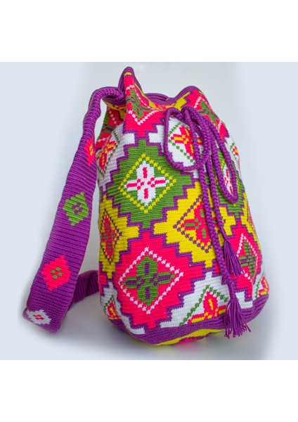 Çok Renkli Wayuu El Yapımı Kol Çantası