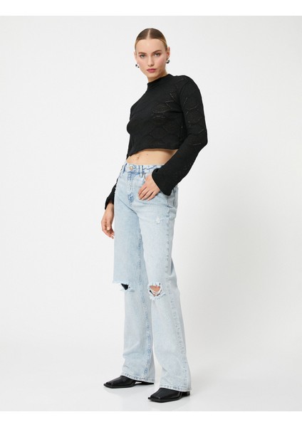 Crop Kazak Ajurlu Flare Kol