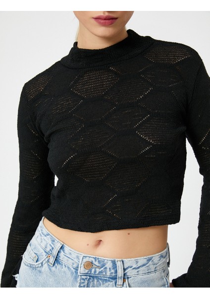 Crop Kazak Ajurlu Flare Kol indirimleri