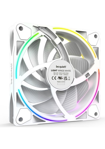 Be Quiet! Light Wings White 120MM Pwm 2500 Rpm Premium Argb Kasa Fanı 4-Pin 3'lü Paket BL101