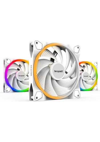 Be Quiet! Light Wings White 120MM Pwm 2500 Rpm Premium Argb Kasa Fanı 4-Pin 3'lü Paket BL101