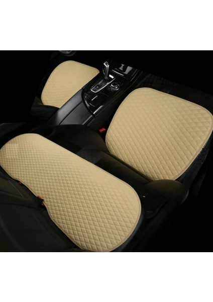 Maserati Araçlar Için Araba Koltuk Minderi 3 Parça Ön ve Arka Takım Bej Deri Bej Desen fiyatları