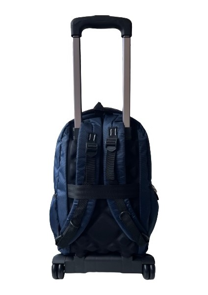 Çekçekli Seyahat Valiz Çantası Kabin Boy Fonksiyonel Tekerlekli Fonsiyonel Sırt Çantası 58X35X26 Lacivert indirimleri