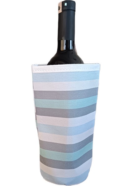 Çizgili Şişe Soğutucu Çanta Soğuk Tutucu Termal Şişe Kılıfı