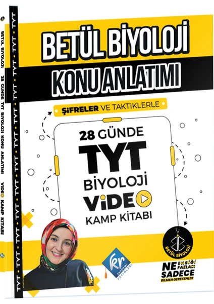 Kr Akademi Yayınları Betül Biyoloji Konu Anlatımı 28 Günde TYT Biyoloji Video Kamp Kitabı