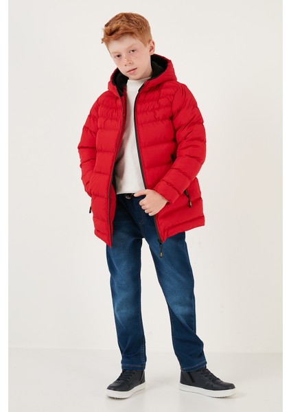 Fermuarlı Cepli Kapüşonlu Şişme Mont Erkek Çocuk Mont 6492324 fiyatları