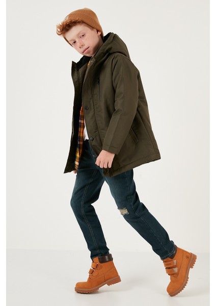 Fermuarlı Cepli Kapüşonlu Şişme Mont Erkek Çocuk Mont 6492325 fiyatları