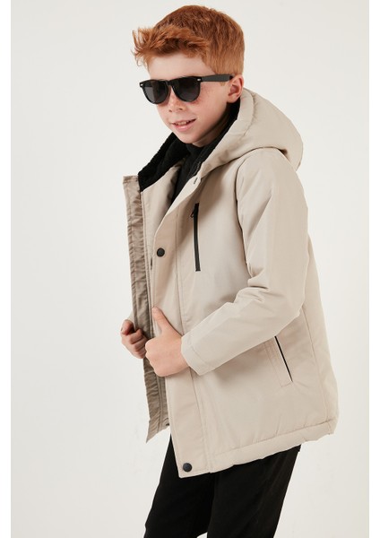 Fermuarlı Cepli Kapüşonlu Şişme Mont Erkek Çocuk Mont 6492325 fiyatları
