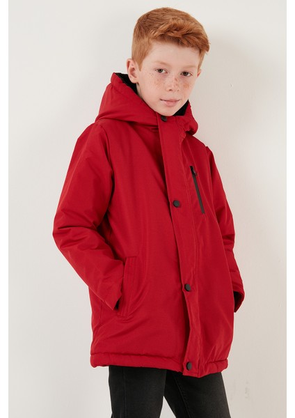 Fermuarlı Cepli Kapüşonlu Şişme Mont Erkek Çocuk Mont 6492325 fırsatları
