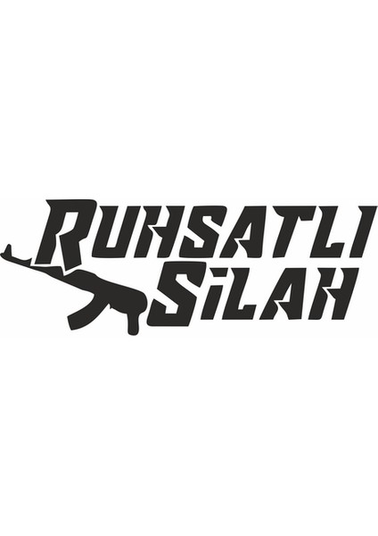 Ruhsatlı S*lah Araba Sticker Siyah 17X6 cm