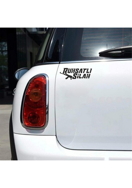Ruhsatlı S*lah Araba Sticker Siyah 17X6 cm fiyatları