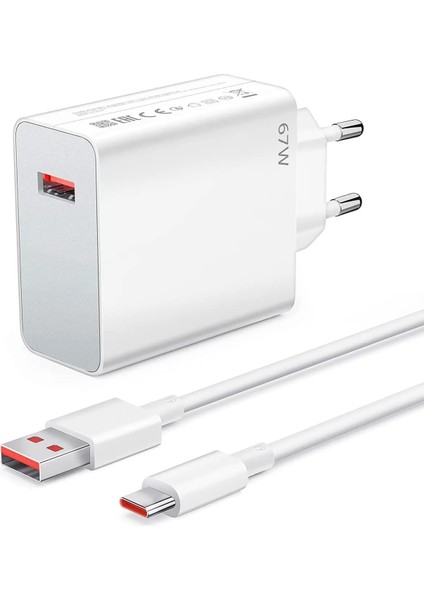 Xiaomi Mi 67W (Watt) Turbo + Hızlı Şarj Aleti Adaptörü + Kablo Seti 67W 6A
