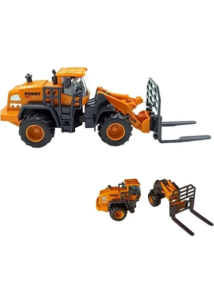 Berat Toys Berattoys Oyuncak Iş Makinaları Forklift Kırılmaz Plastik Sürtmeli Forklift Iş Araçları