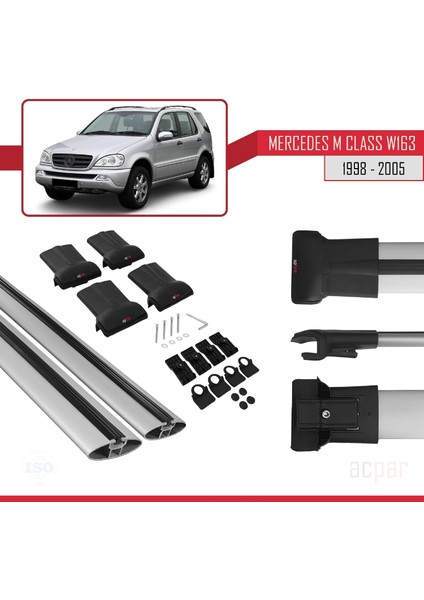 Mercedes M Class (W163) 1998-2005 Arası ile Uyumlu Fly Model Ara Atkı Tavan Barı Gri indirimleri