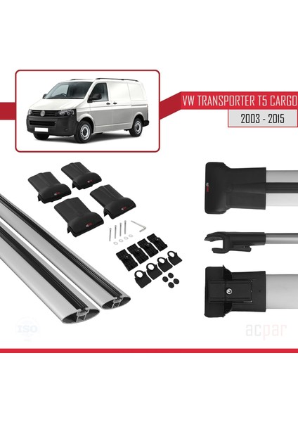 Volkswagen (T5) 2003-2015 Arası ile Uyumlu Fly Model Ara Atkı Tavan Barı Gri indirimleri