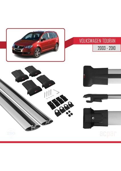 Volkswagen Touran 2003-2010 Arası ile Uyumlu Fly Model Ara Atkı Tavan Barı Gri indirimleri