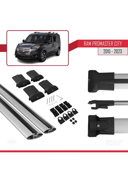 Ram Promaster City 2015 ve Sonrası ile Uyumlu Fly Model Ara Atkı Tavan Barı Gri indirimleri