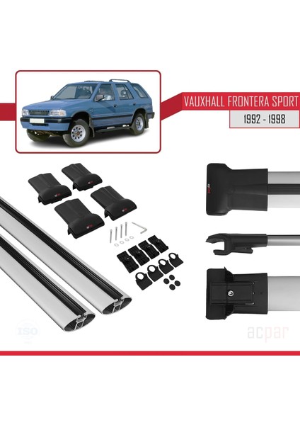 Vauxhall Frontera Sport 1992-1998 Arası ile Uyumlu Fly Model Ara Atkı Tavan Barı Gri indirimleri