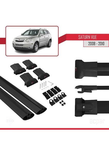 Saturn Vue Opel Antara 2008-2010 Arası ile Uyumlu Fly Model Ara Atkı Tavan Barı Siyah