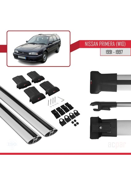 Nissan Primera (W10) 1991-1997 Arası ile Uyumlu Fly Model Ara Atkı Tavan Barı Gri indirimleri