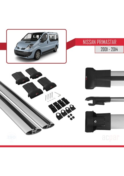 Nissan Primastar 2001-2014 Arası ile Uyumlu Fly Model Ara Atkı Tavan Barı Gri indirimleri