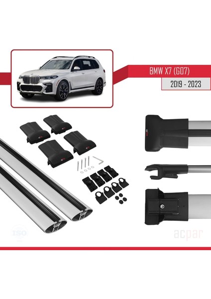 Bmw X7 (G07) 2019 ve Sonrası ile Uyumlu Fly Model Ara Atkı Tavan Barı Gri indirimleri