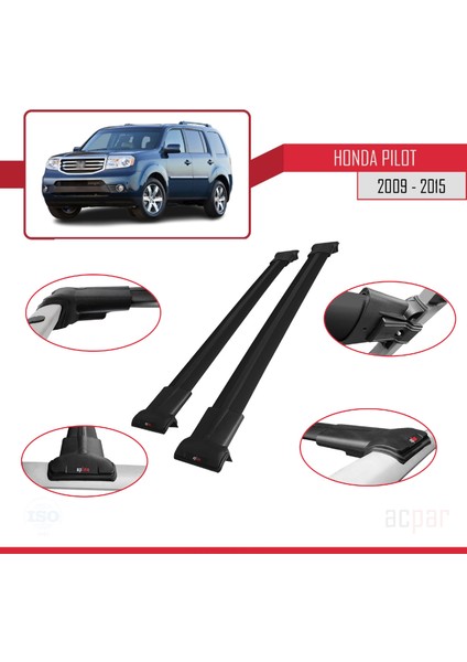 Honda Pilot 2009-2015 Arası ile Uyumlu Fly Model Ara Atkı Tavan Barı Siyah fırsatları
