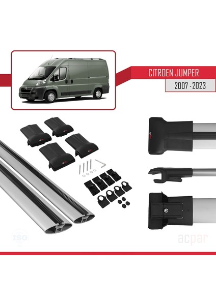 Citroen Jumper 2007 ve Sonrası ile Uyumlu Fly Model Ara Atkı Tavan Barı Gri indirimleri