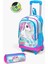 Kids Mavi Neon Pembe Unicorn Desenli Çekçekli 2'li Çanta Seti SET0223911 1