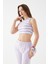 Kadın Lila Renk Mini Boy Çizgili Triko Body Crop 3