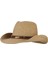 Unisex Western Cowboy Cowgirl Şapkası Geniş Şapka Haki Haki (Yurt Dışından) 3