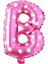 B- Harf 16 Inc Desenli Pembe Renk Balon 36 cm 1