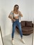 Yüksek Bel Likralı Jean Pantolon 90 cm 1
