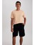 Loose Fit Bol Kalıp Yüksek Bel Dar Paça Jean Bermuda Şort A6517AX23SM 4