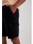 Loose Fit Bol Kalıp Yüksek Bel Dar Paça Jean Bermuda Şort A6517AX23SM 7