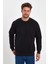 3 Iplik Şardonlu Bisiklet Yaka Sweatshirt RD24KE054903 1
