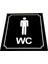 Wc Tuvalet Tabelası Bay Bayan Takım ( 2 Adet ), Kapı Yönlendirme Levhası 13 cm x 16 cm Xl 2