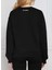 Bisiklet Yaka Baskılı Siyah Kadın Sweatshirt 230W1804 2