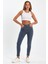 Gri Yüksek Bel Dar Paça Skinny Power Likralı Kot Pantalon Trefjeans-1-Gri 1