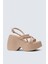Bej Kadın Platform Topuk Sandalet - DLG04ZBEJC01 1