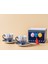 Exotic Artsy New Bone China 2'li Kahve Fincan Takımı 100 ml Lacivert 3