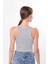 Bisiklet Yaka Çizgili Crop Bluz 3