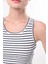Bisiklet Yaka Çizgili Crop Bluz 4