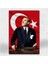 Bayraklı Atatürk Portresi Kanvas Tablo 1