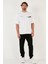 Pamuk Baskılı Oversize Bisiklet Yaka T Shirt Erkek 5902651 4