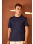 Erkek Comfort Fit Cepli T-Shirt Lacivert MARS25 1