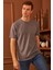 Erkek Comfort Fit Cepli T-Shirt Gri MARS25 2
