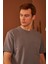 Erkek Comfort Fit Cepli T-Shirt Gri MARS25 5